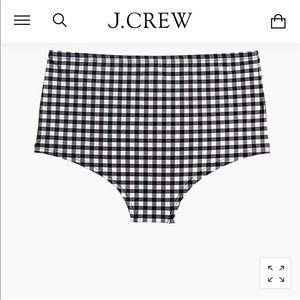 J Crew Gingham Bikini Bottom, XL